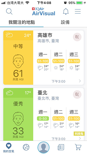 airvisual 空氣品質 app