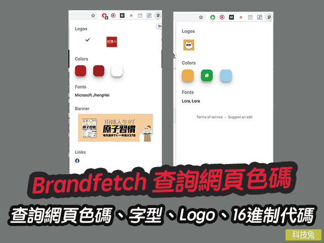Brandfetch 查詢網頁顏色色碼、字型、Logo圖案