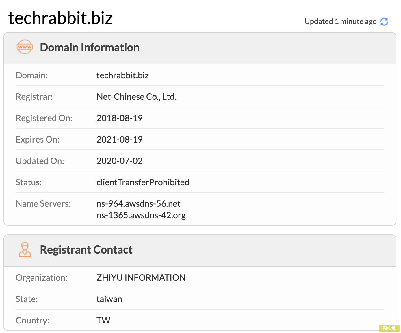 IP Whois 查詢網站IP、域名主機