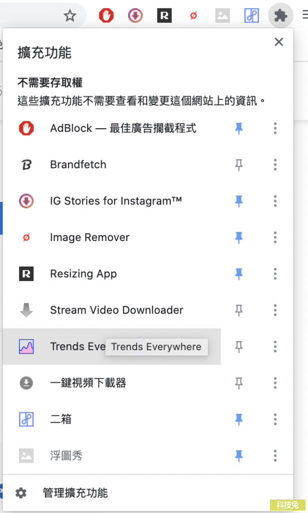 Trends Everywhere 在Google搜尋引擎加入搜尋趨勢、關鍵字熱門度