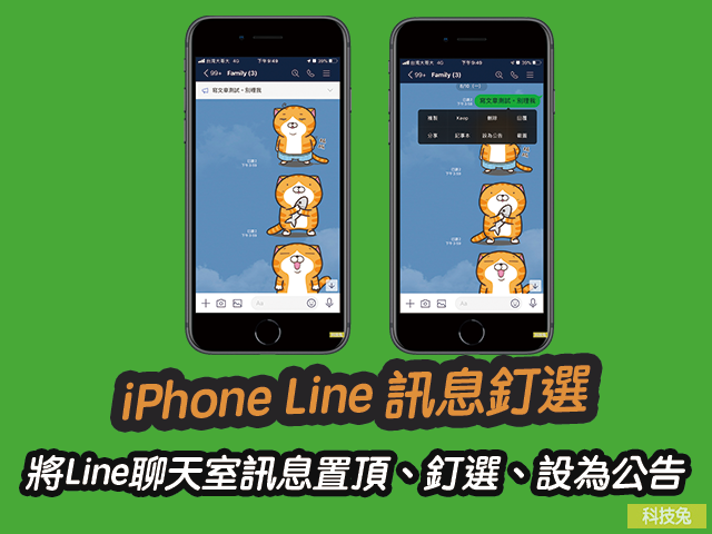 iPhone Line 訊息釘選