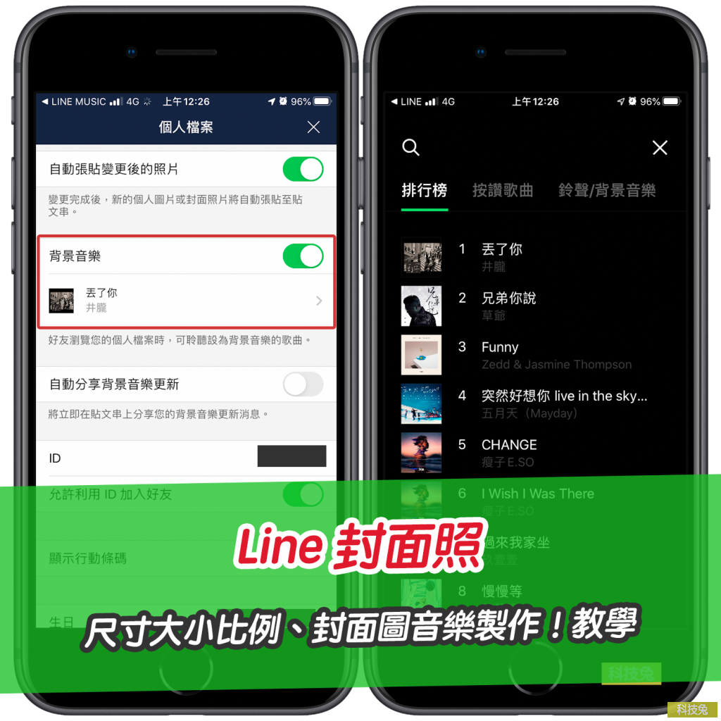 Line 封面照尺寸大小比例 封面圖音樂製作 教學 科技兔