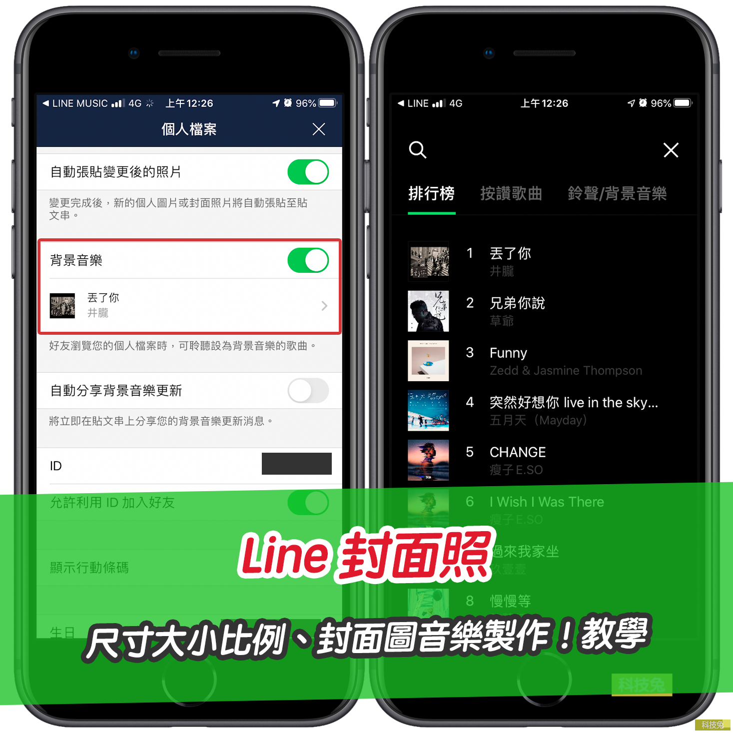Line 封面照尺寸大小比例 封面圖音樂製作 教學 科技兔