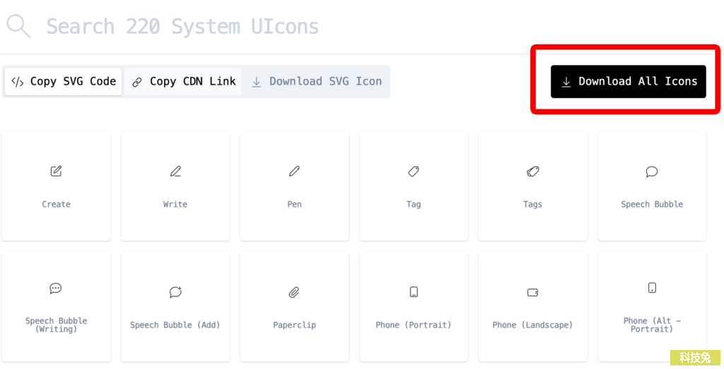 System UIcons 免費圖示Icon