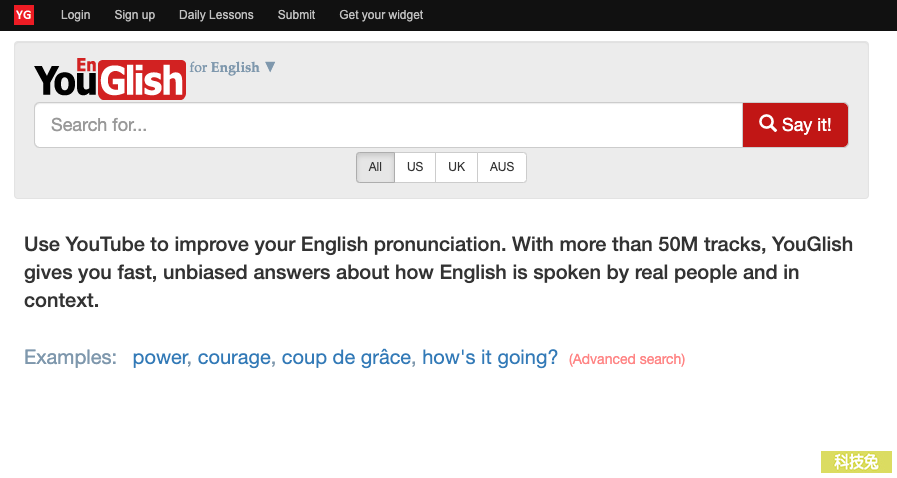 Youglish ： 線上影片練習英文發音 免費使用(Web)