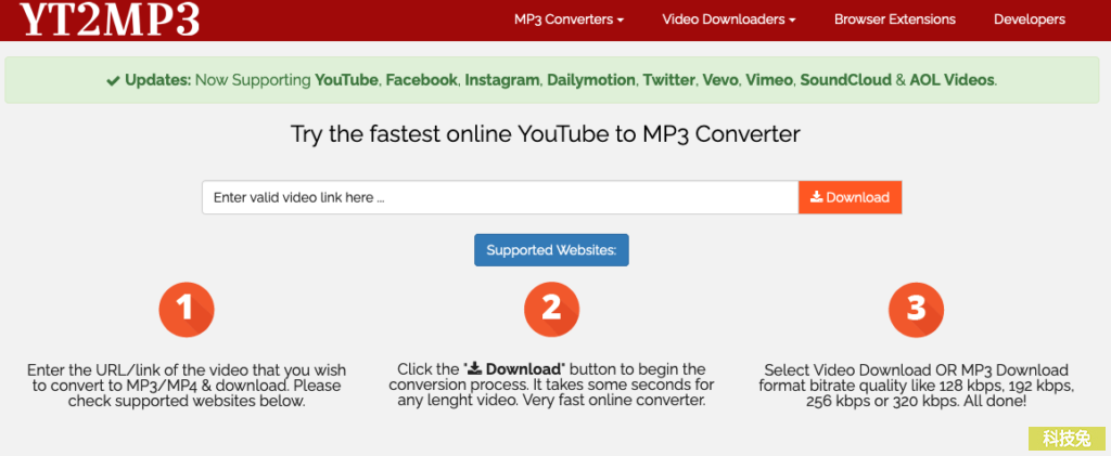 YT2MP3！Youtube MP3轉換器