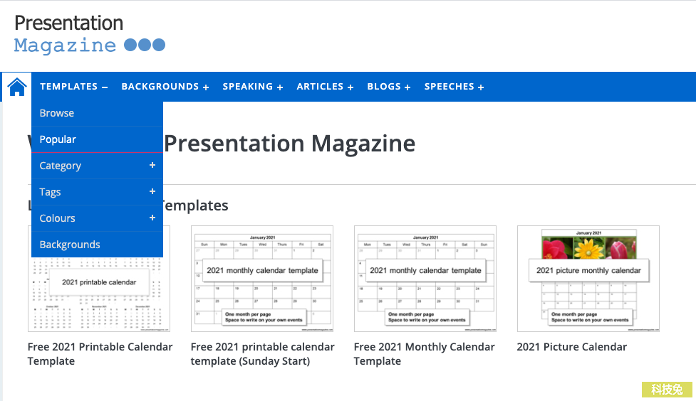 PresentationMagazine 上萬個PPT簡報模板免費下載，不需註冊