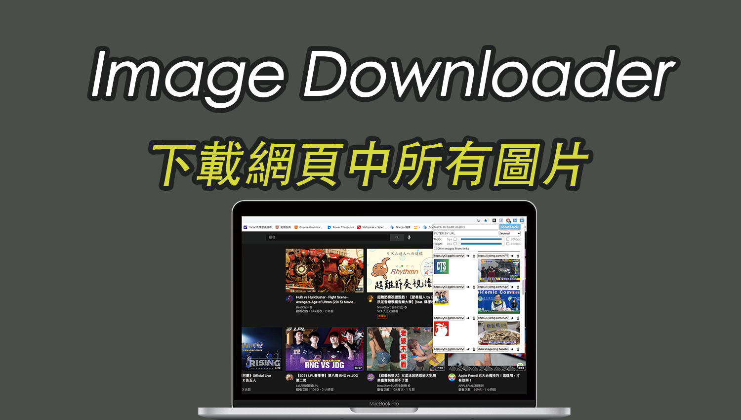 Image Downloader 快速下載網頁中所有圖片，一鍵儲存（Chrome 外掛）