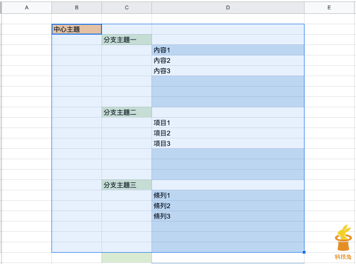 MAC 將Excel 表格資料轉成Xmind 思維導圖