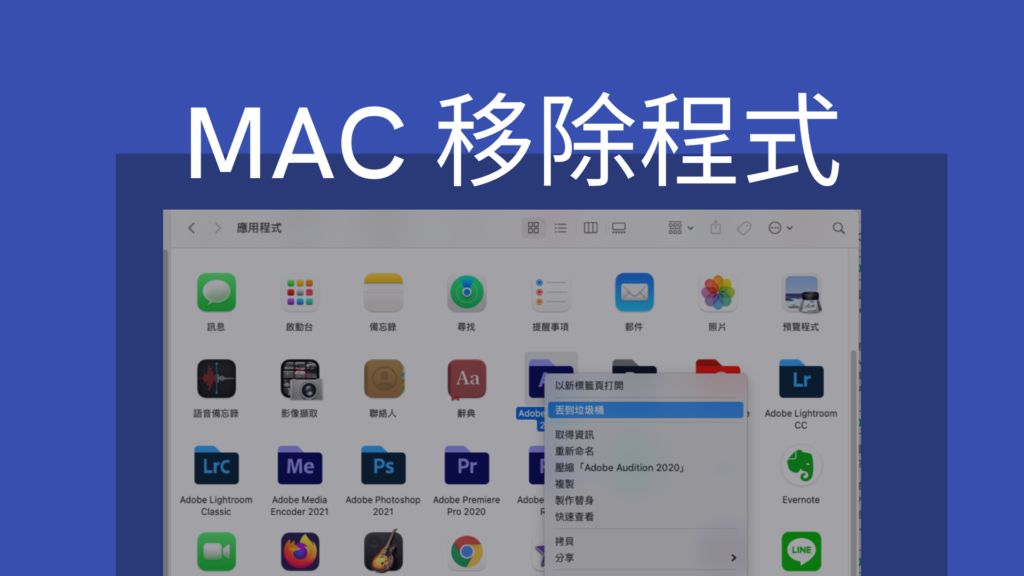 Mac 移除程式軟體，三種方法完整刪除Mac程式！教學