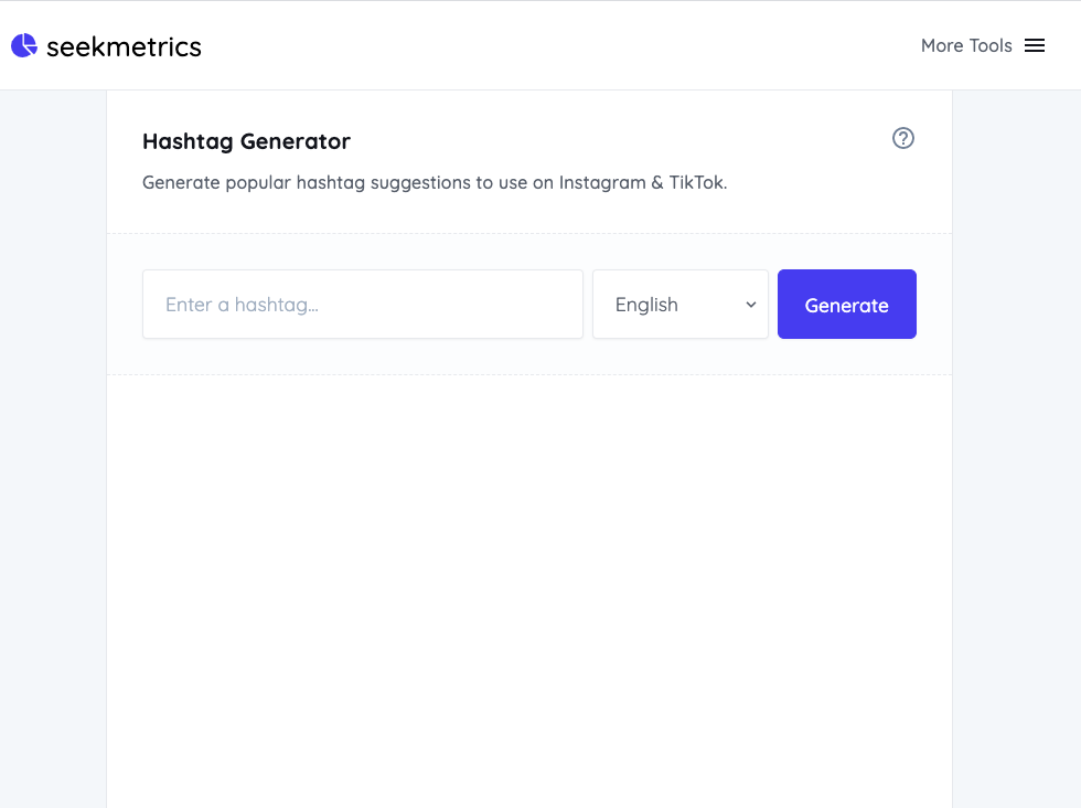 seekmetrics： IG 熱門標籤 Hashtags 產生器
