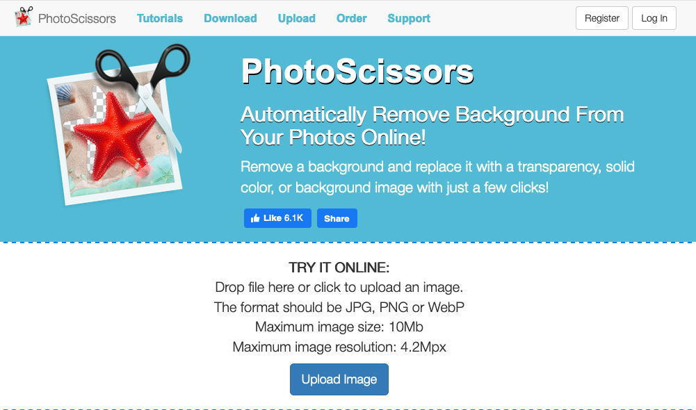 Photoscissors 線上免費圖片去背工具