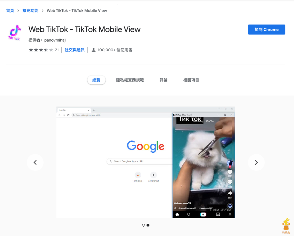 Web TikTok 抖音網頁版（Chrome 擴充外掛）