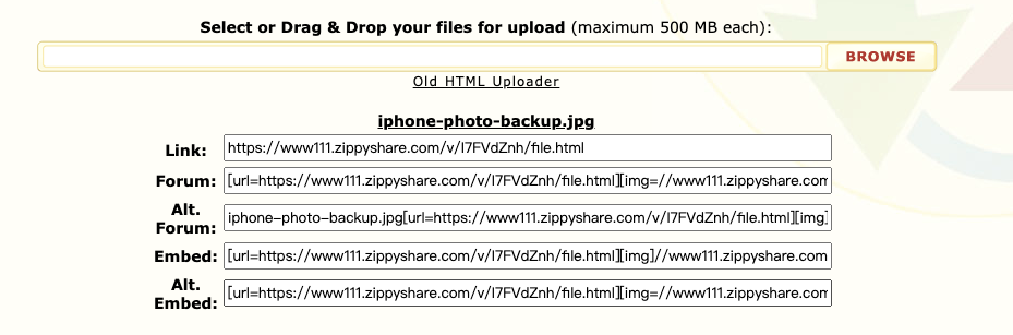 Zippyshare：複製檔案連結