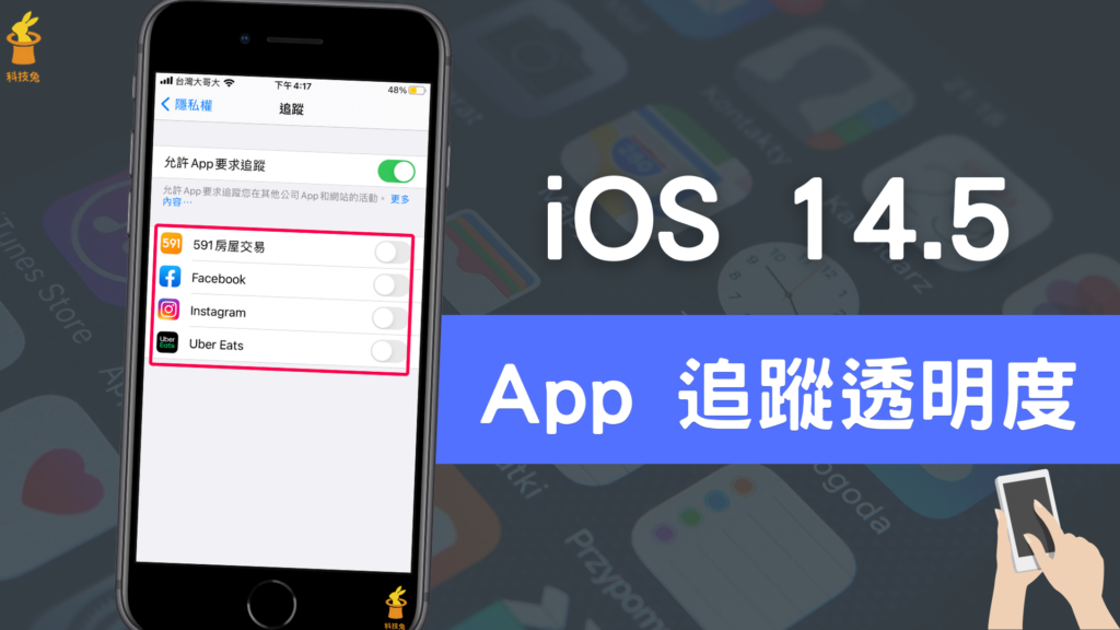 iPhone App 追蹤透明度，如何設定？iOS 14.5 開啟關閉 App 允許要求追蹤功能！