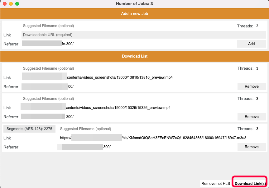 偵測網頁中的 HLS M3u8 檔案開始下載