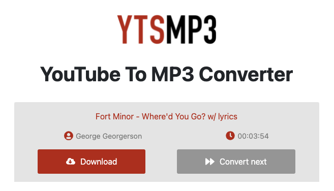 YTSmp3 將 Youtube 影片線上轉MP3