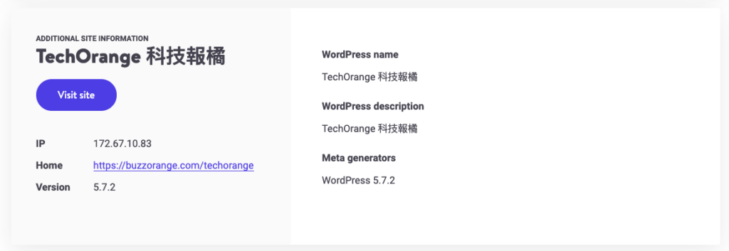 查看特定 Wordpress 網站的佈景主題