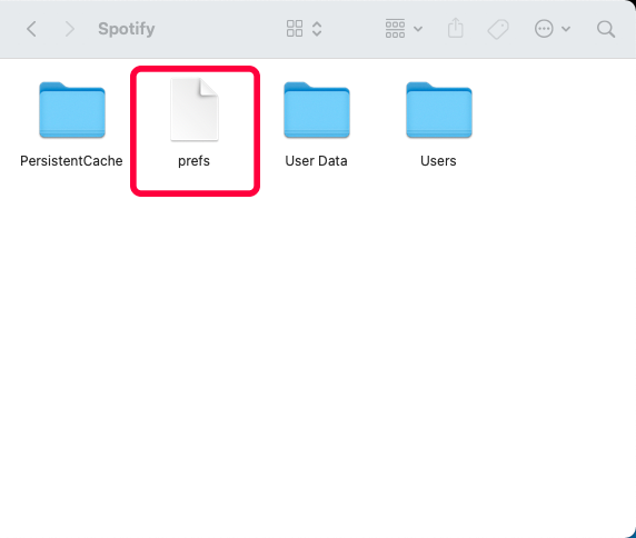打開 Spotify 隱藏資料夾，修改 prefs 檔