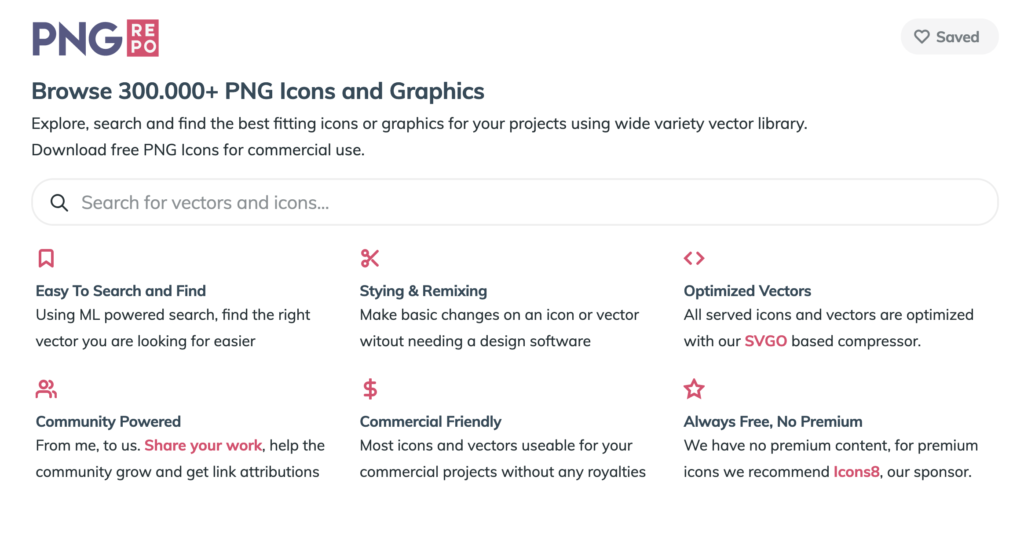 PNG Repo：iCON 圖示與圖片素材免費下載