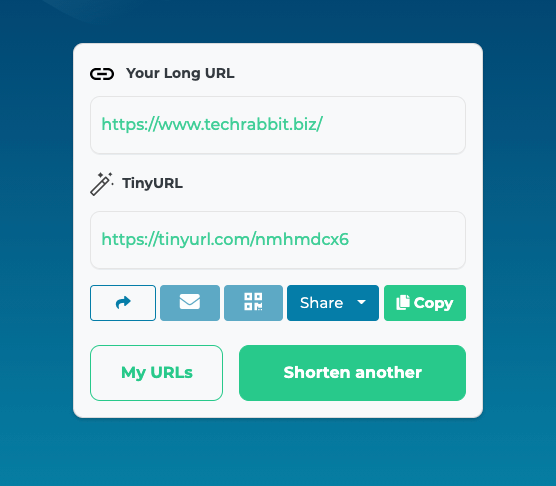 Tinyurl 縮網址成功