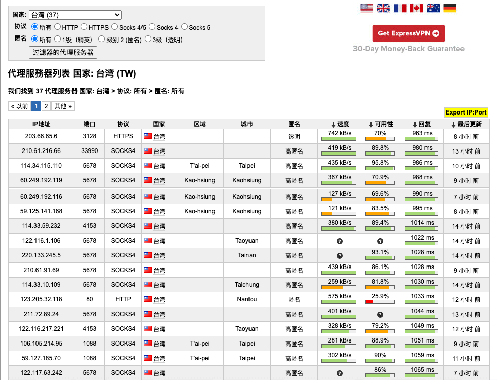 Free proxy 台灣代理伺服器