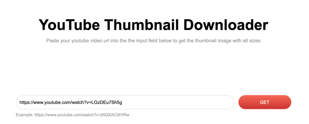 YouTube Thumbnail Downloader