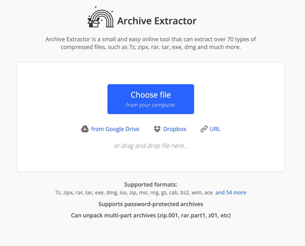 Archive Extractor 線上解壓縮軟體