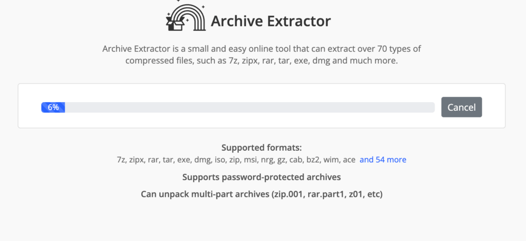 Archive Extractor 線上解壓縮
