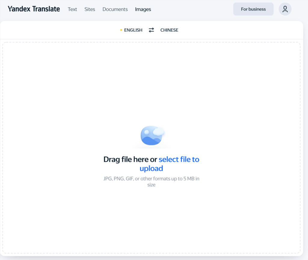 Yandex Translate 照片翻譯工具