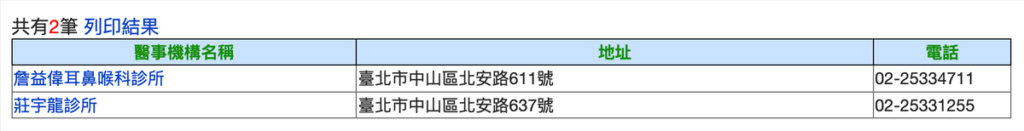 附近診所一鍵查詢