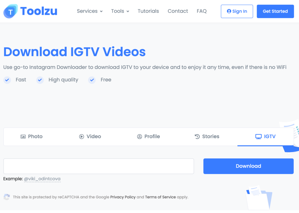 Download IGTV Videos ：IGTV 下載工具