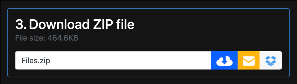 Files2Zip 線上壓縮檔案，將多個檔壓縮成 ZIP 檔並下載
