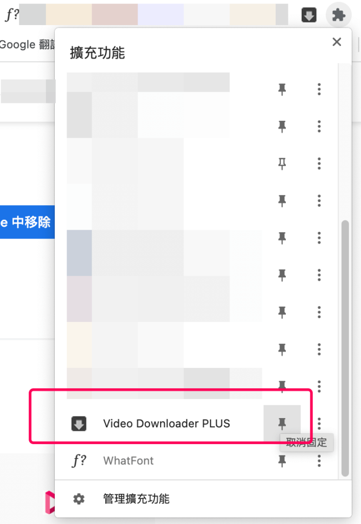 Video Downloader PLUS 釘選外掛
