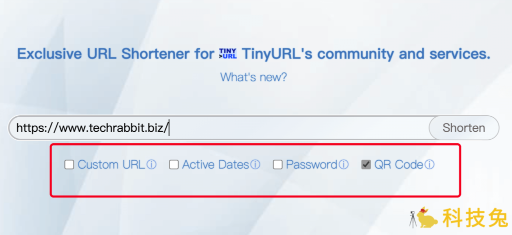  Tinyl.io 縮網址功能