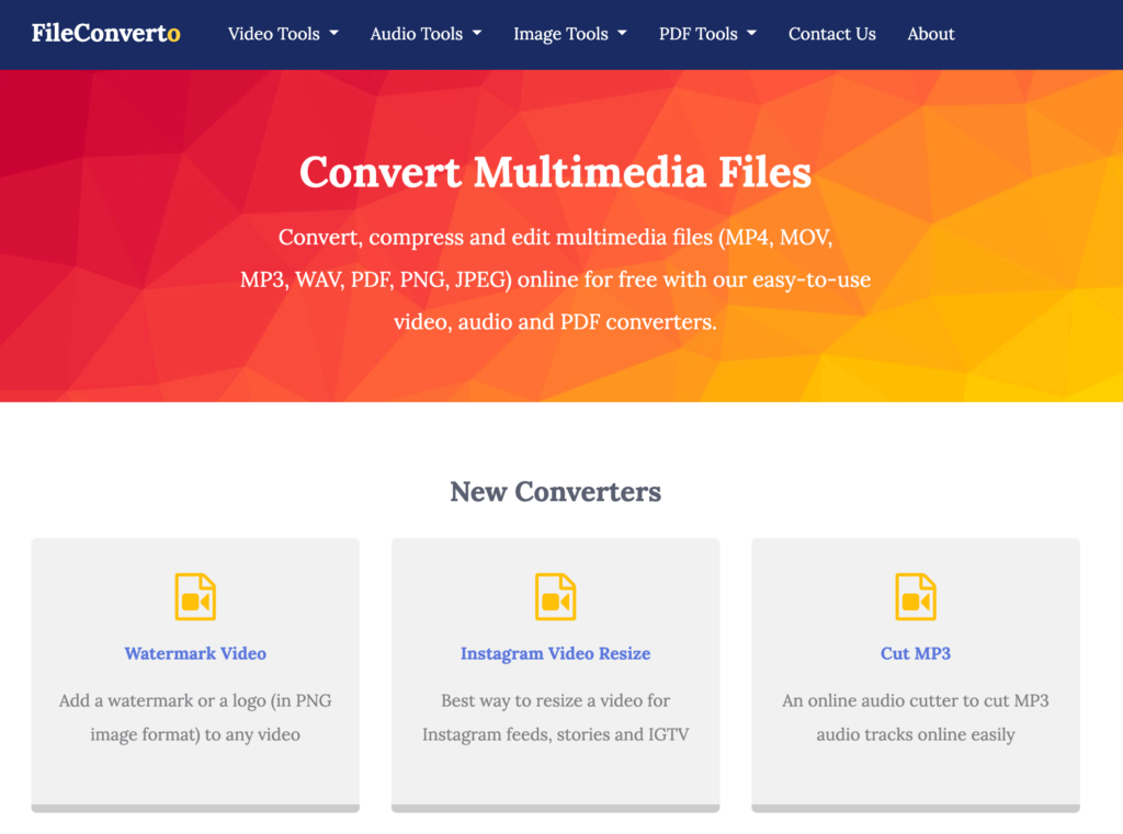 FileConverto 線上轉檔工具