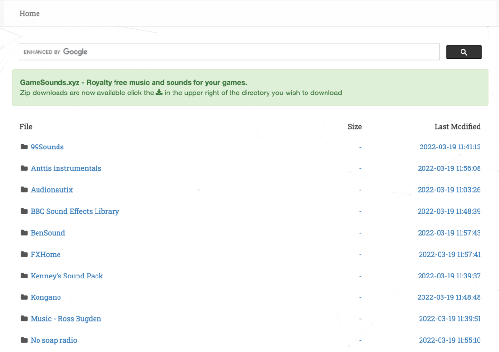 GameSounds.xyz 免費遊戲音樂下載