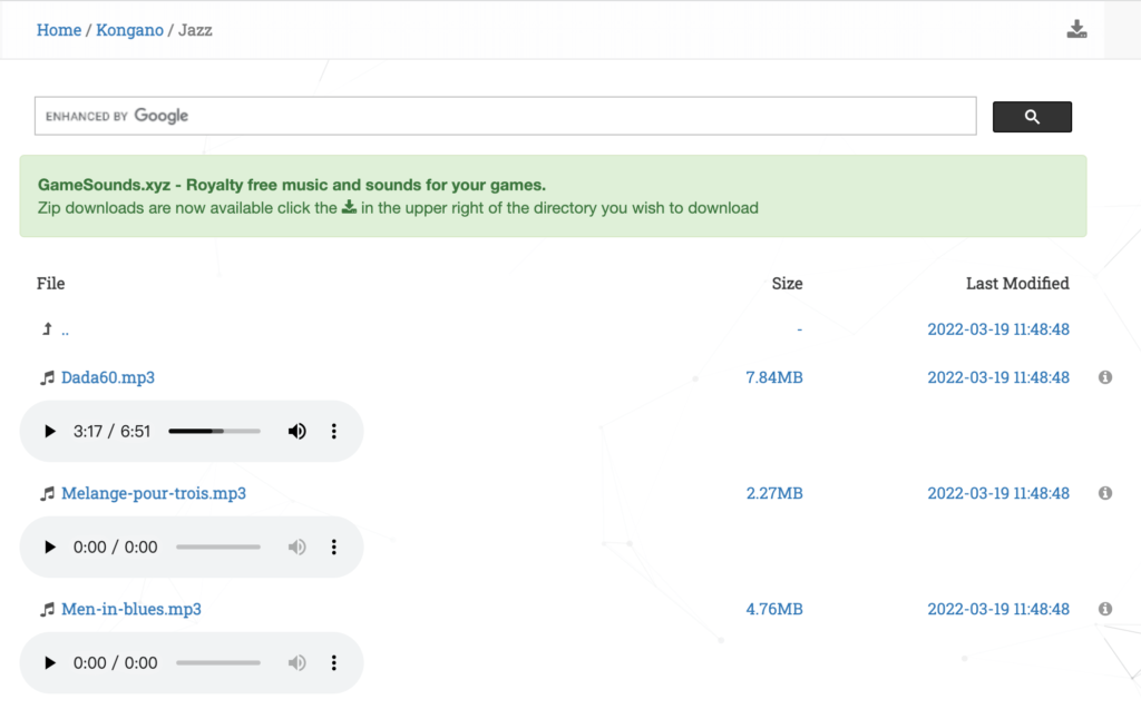 GameSounds.xyz 免費遊戲音樂音效 MP3 下載，無版權CC0授權