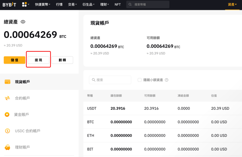 BYBIT 交易所提現出金轉現貨 USDT 到幣安錢包帳戶！教學