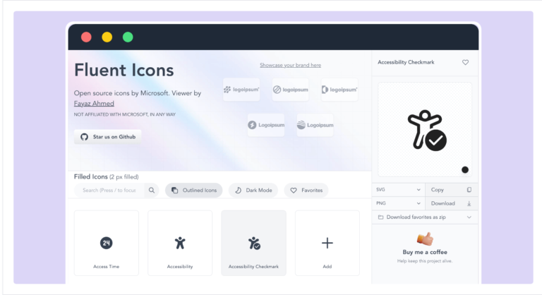 Fluent Icons 微軟4000個免費圖示下載