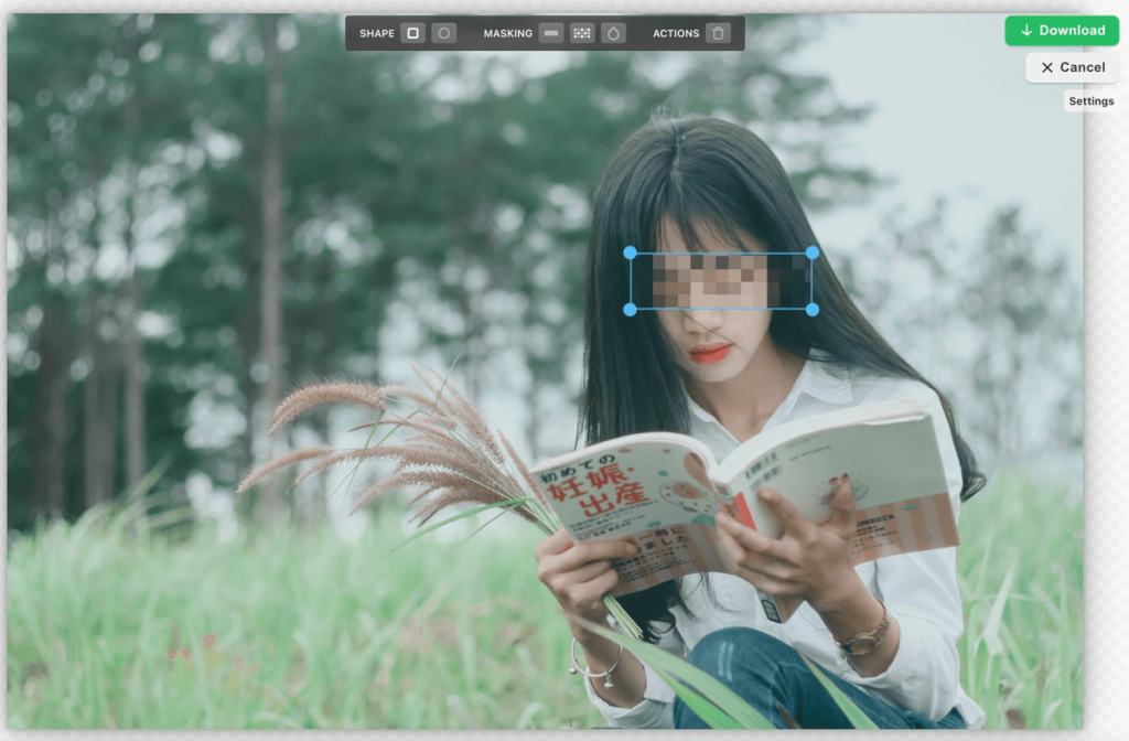 Redacted 線上圖片馬賽克工具，將照片重點部位模糊遮蔽