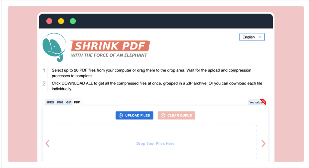 Shrink PDF 線上壓縮 PDF 檔