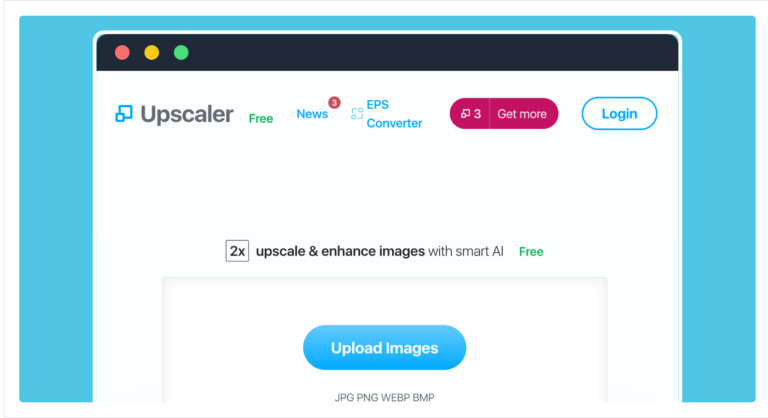 Upscaler 線上將圖片放大2倍,照片無損放大不失真並提高畫質 Upscaler 線上將圖片放大