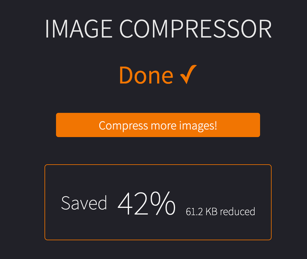 IMAGE COMPRESSOR 線上圖片壓縮工具，拖曳上傳後自動下載