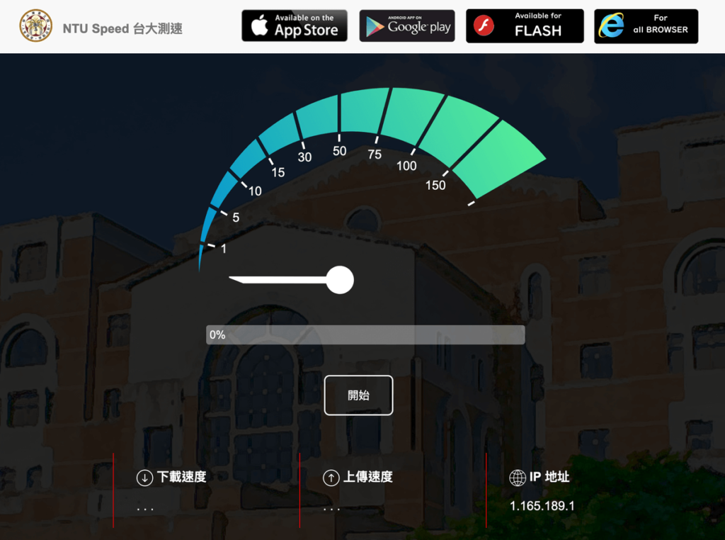 NTU Speed 網頁測速