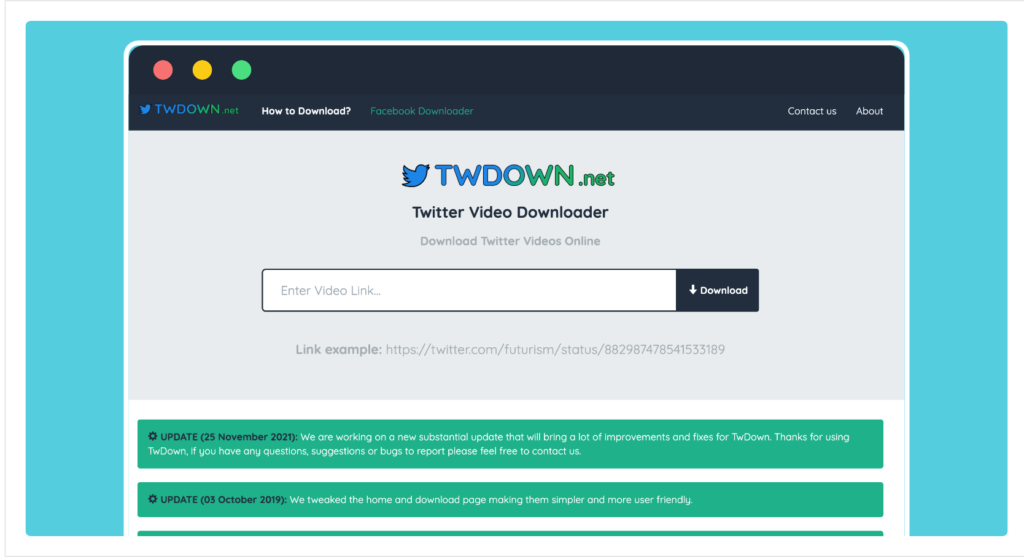 Twdown 線上推特 Twitter 影片下載器