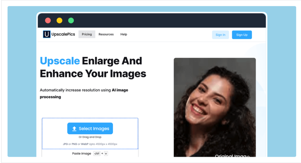 Upscale Pics 線上 AI 圖片放大工具