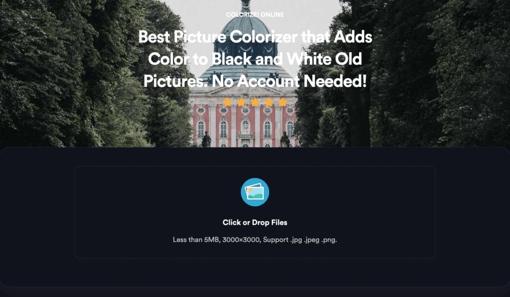 Image Colorizer Online turns black and white photos into color pictures!  Free online tool software