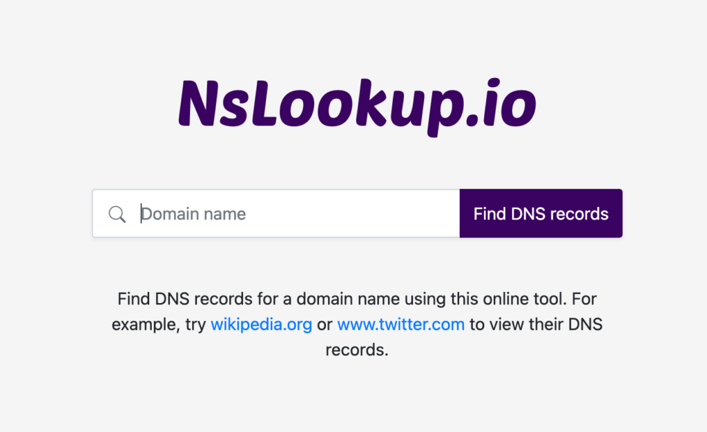 NsLookup.io 查詢網域名稱 DNS 紀錄、網站 IP