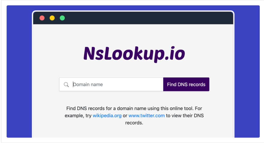 NsLookup.io 查詢網域名稱 DNS 紀錄與網站 IP